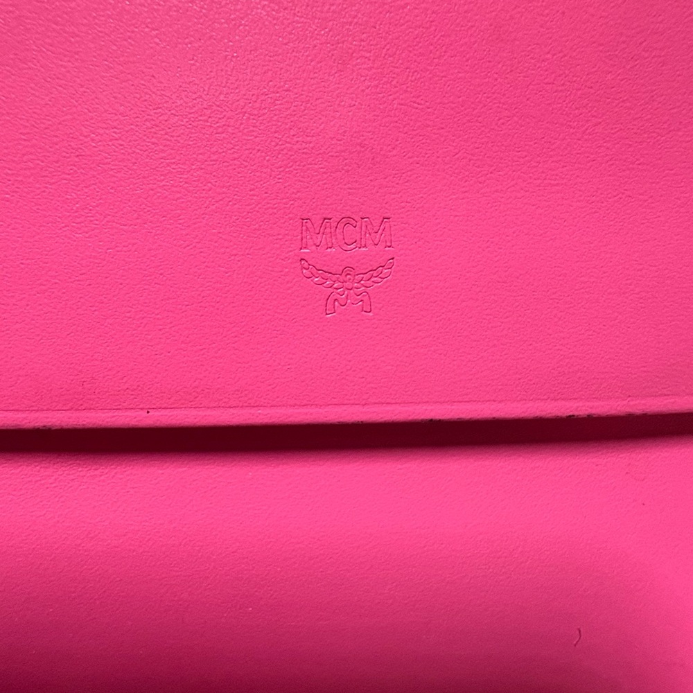 MCM Fuchsia Studded Wallet - Picture 5 of 6